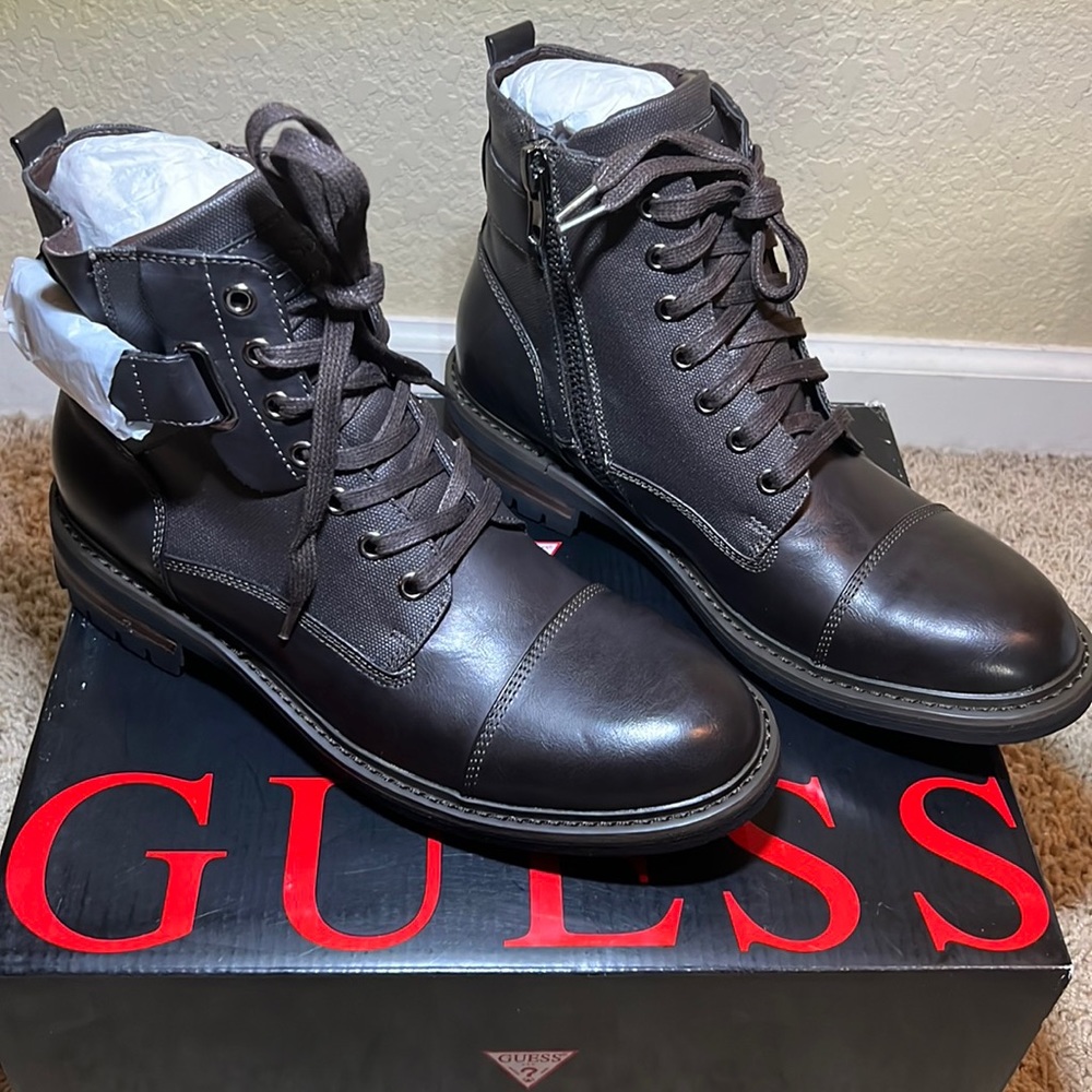 New mens boots from guess size 8.5 dark brown